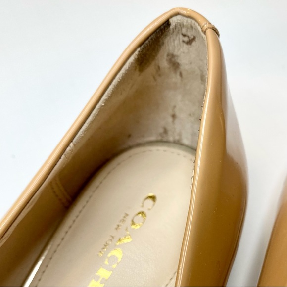 Coach Wilma Patent Leather Flats Light Camel - Picture 9 of 15